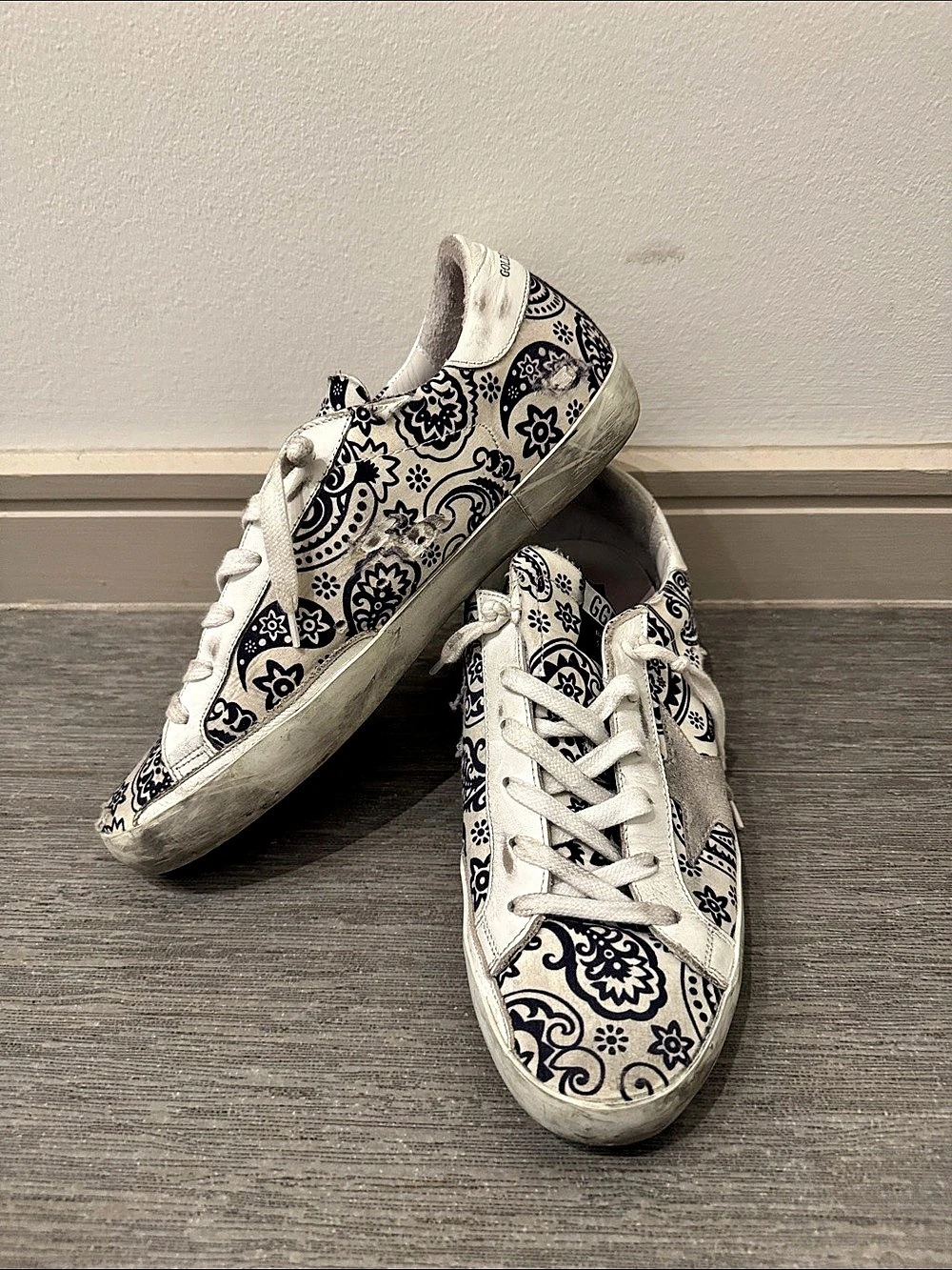 Golden Goose Super-Star Paisley Low-Top Sneakers